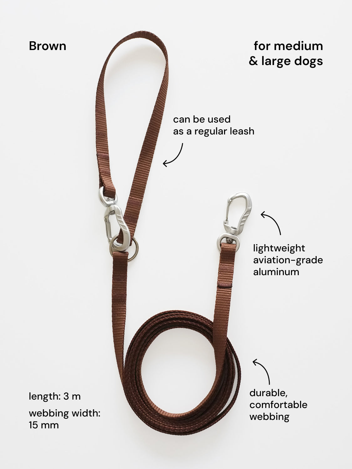 Leash for Belt – medium & large dogs