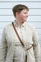 Brown Hands-Free Walking Belt